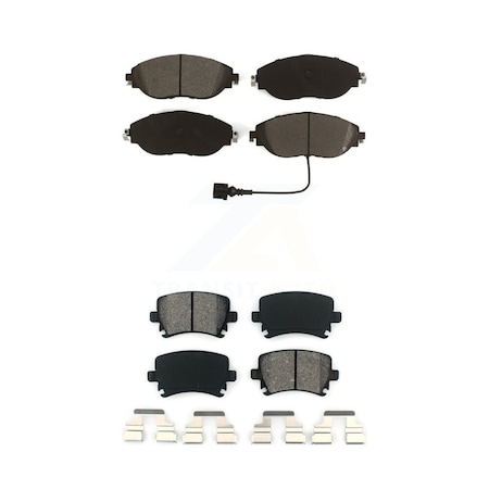 Sim Front Rear Semi-Metallic Brake Pads Kit For Volkswagen GTI CC KSM-100510